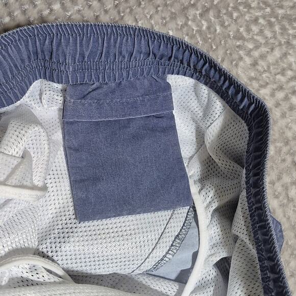 Vineyard Vines Island Chappy Swim Trunk Blue Stripe Lined Board Short XL Pockets - Picture 9 of 10